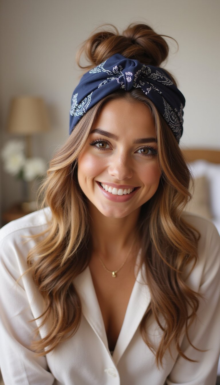 Bandana Wrap Overnight For Soft Retro Waves
