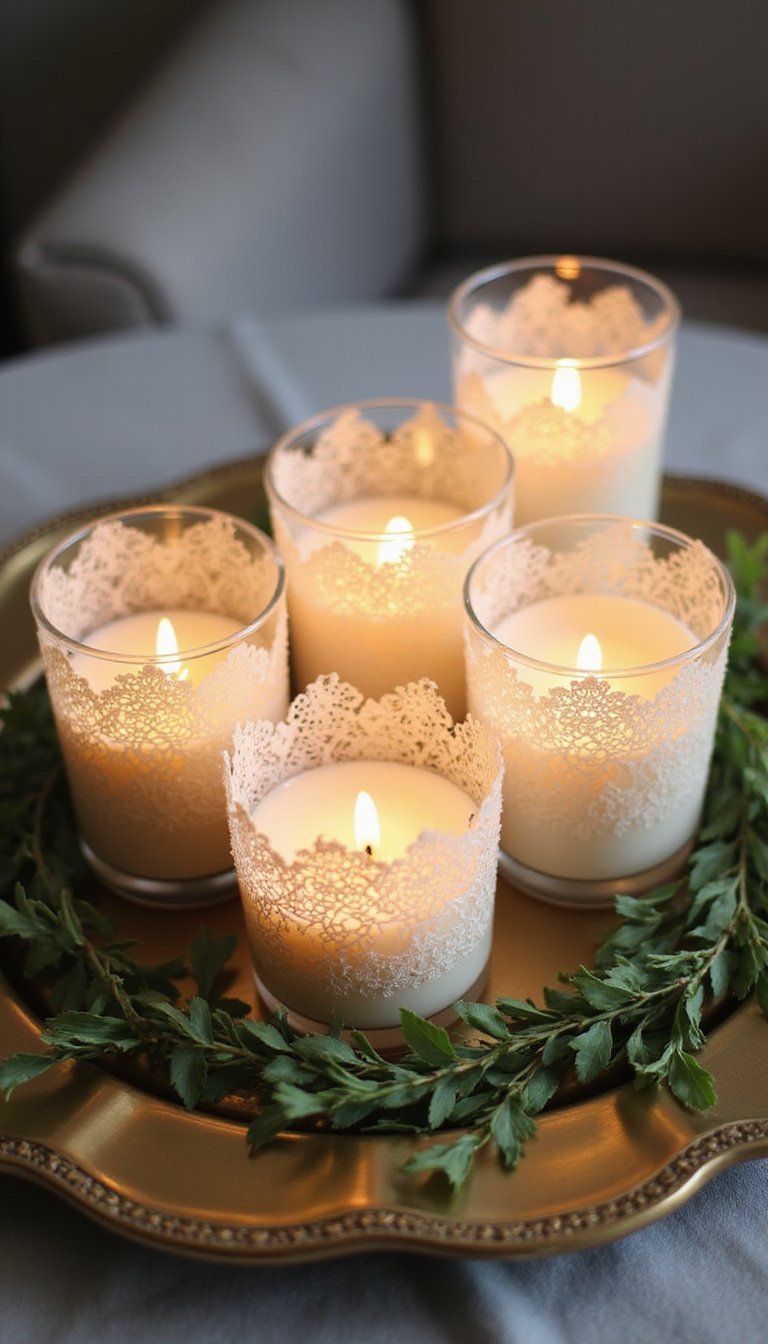 Doily lanterns: soft light and lace shadows