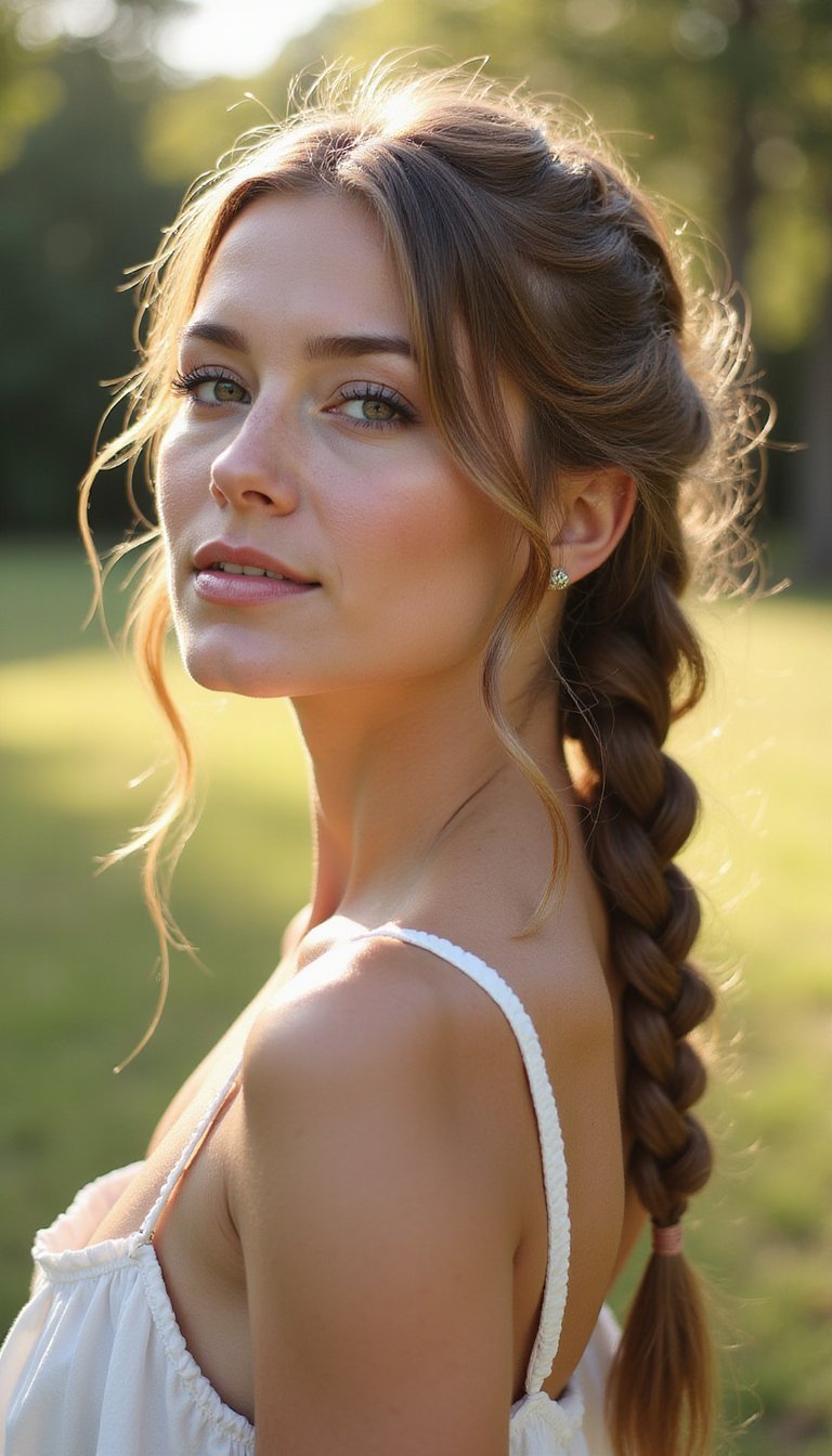 Boho Fishtail Side Braid With Subtle Volume