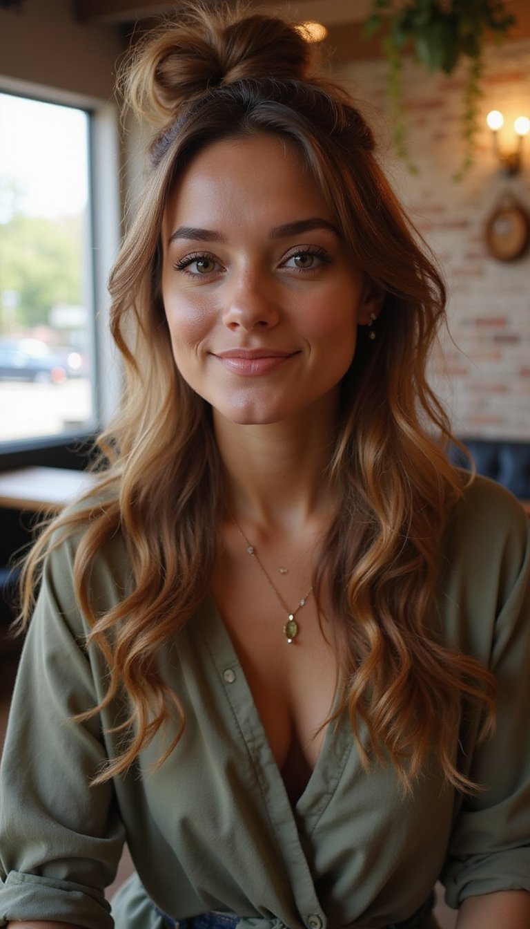 Bubble Ponytail With Soft Curl Ends