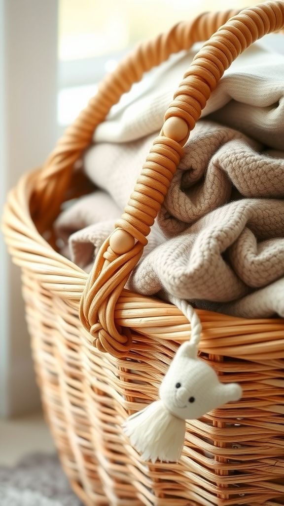 Basket handle wraps with bead clusters