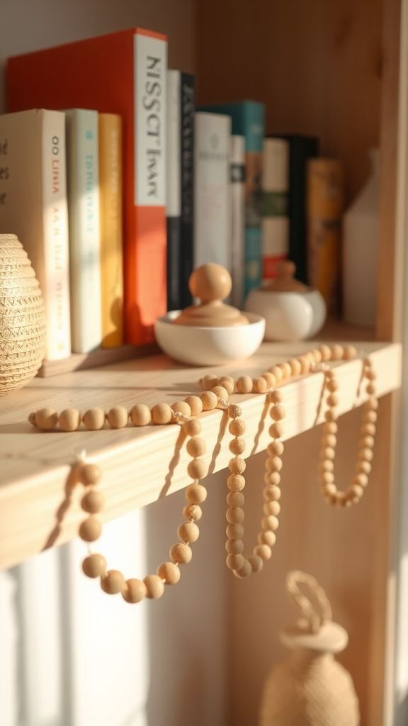 Shelf-edge bead garland for a playful border